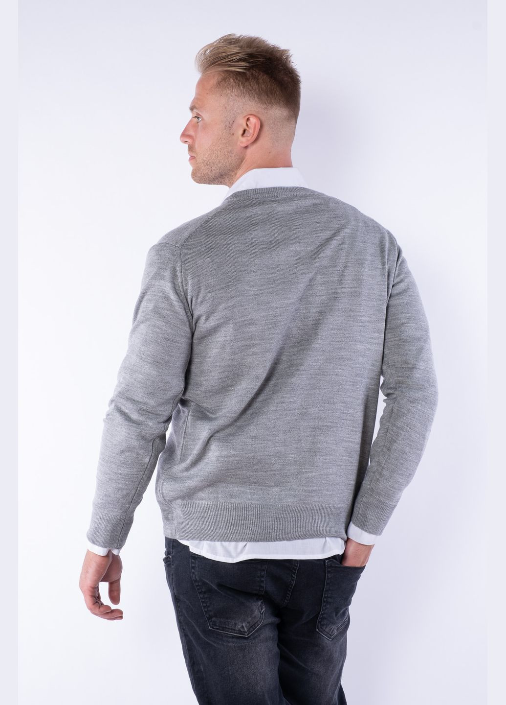 Серый демисезонный пуловер (серый) Time of Style