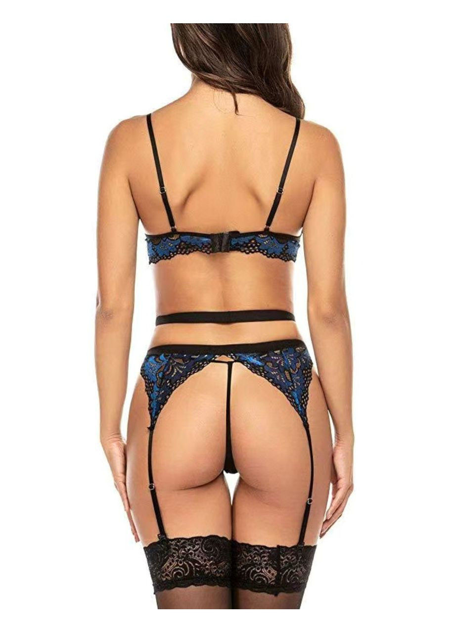 Синій комплект сексуальної жіночої білизни No Brand