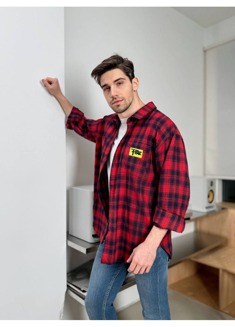 Красная рубашка однотонная Vione