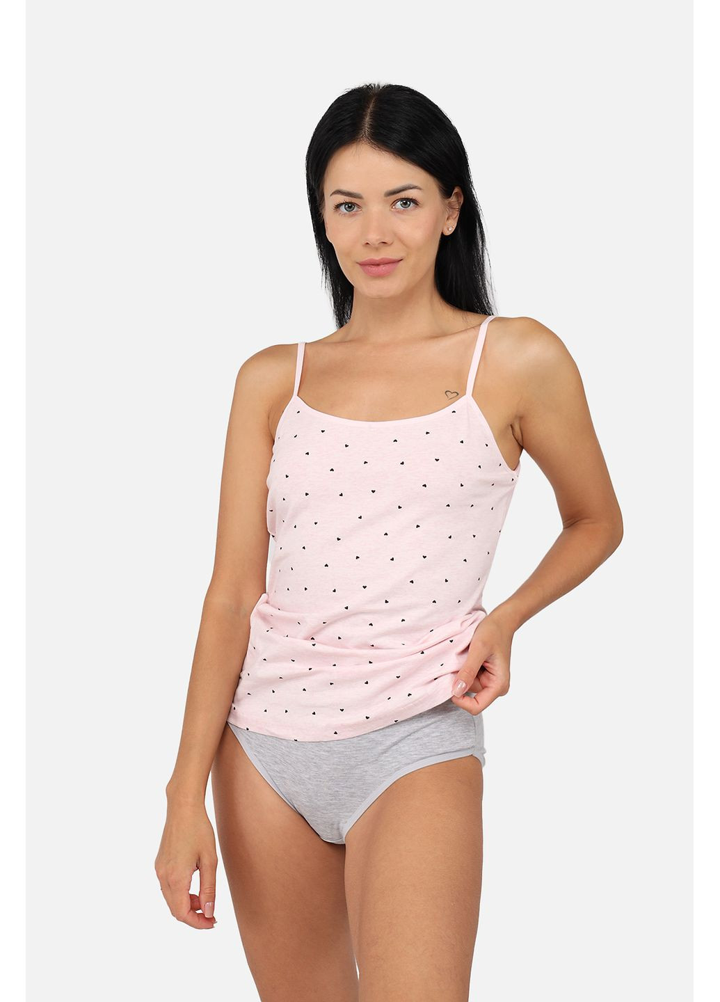 Майка с узкими бретелями женская цвет светло-розовый ЦБ-00283221 Donella — 356937733