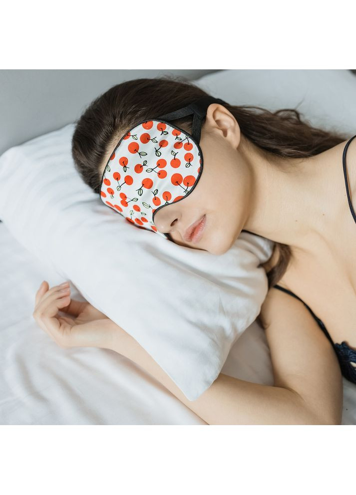 Маска для сна шелковая Млечный Путь с нескользящей резинкой в Подарочной упаковке Вишни (1139-02) Фабрика Тиші (369550253)