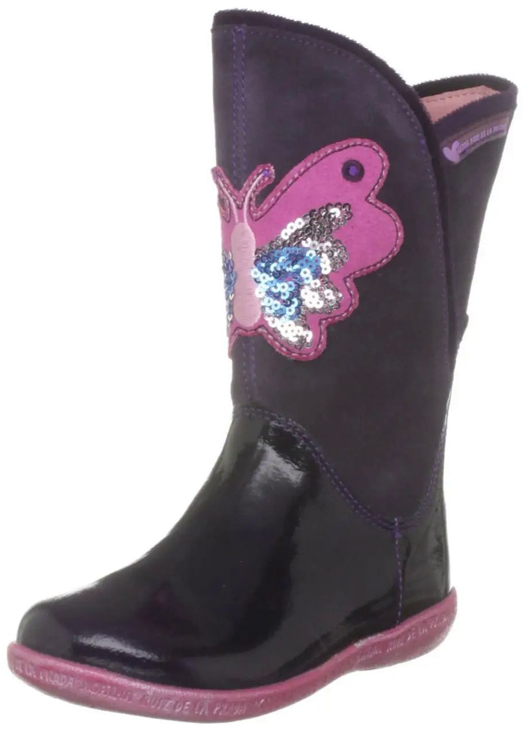 Осенние сапожки для девочки 111947 фиолетовые Agatha Ruiz de la Prada