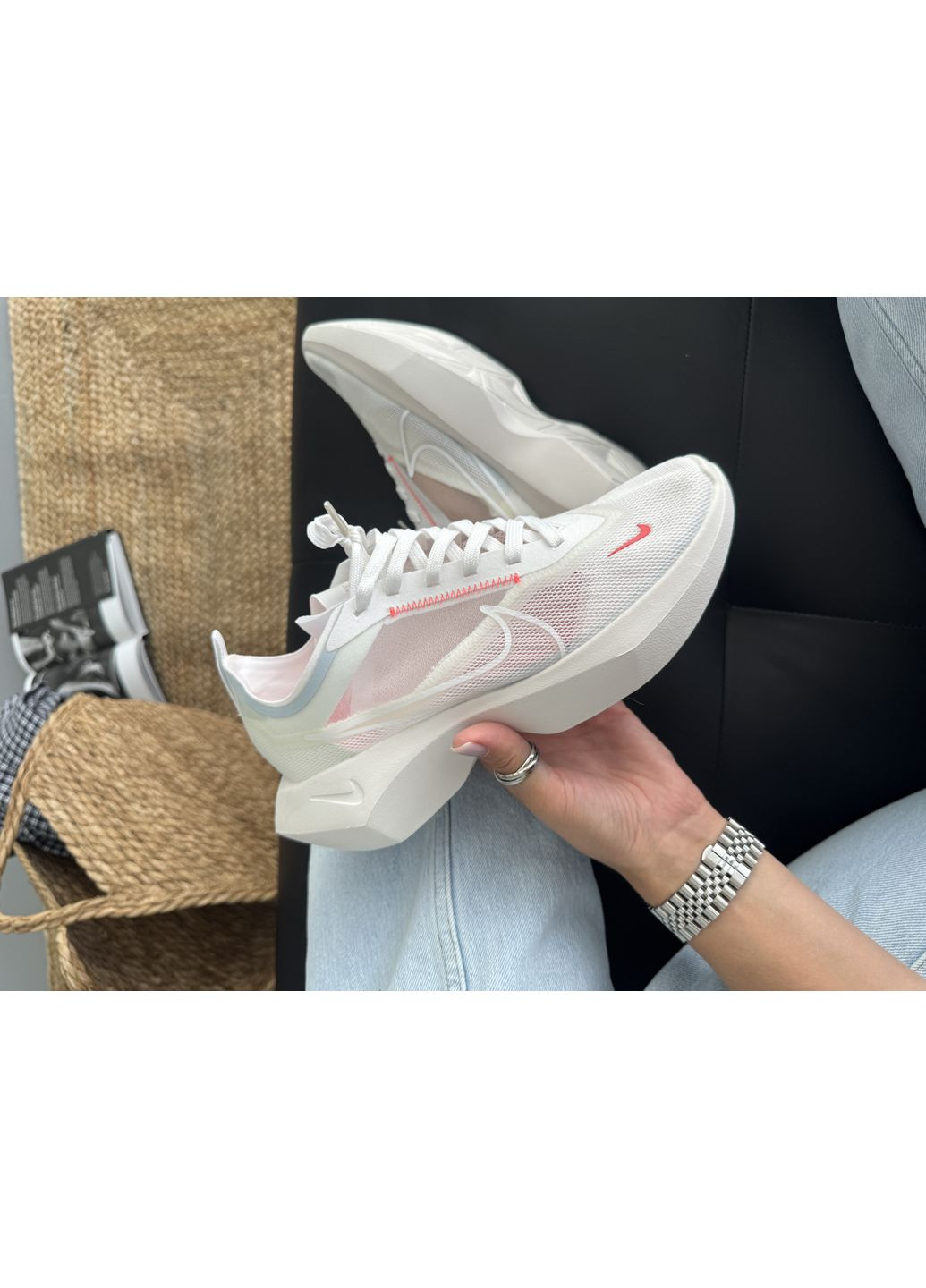 Білі Осінні кросівки чоловічі nike vista white / red найк віста No Brand