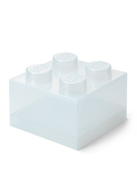 Коробка для зберігання Lifestyle Цеглинка 4 білий з блискітками (40090803) Lego (370625688)