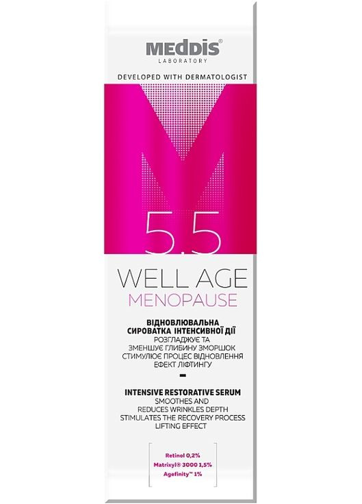 Восстановительная сыворотка интенсивного действия Well Age Menopause Intensive Restorative Serum 50ml (1460543-34921858) MedDis (368667624)