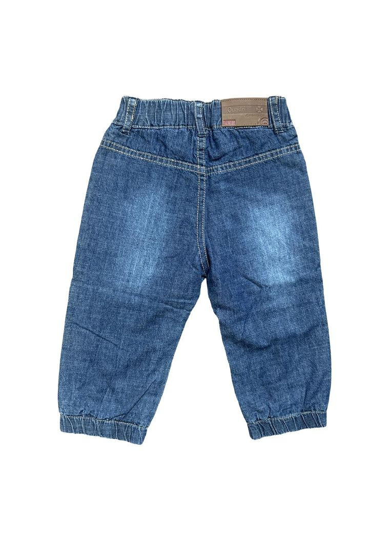 Дитячі джинси для дівчинки 80, 92 см Сині Quadri foglio (331905491)