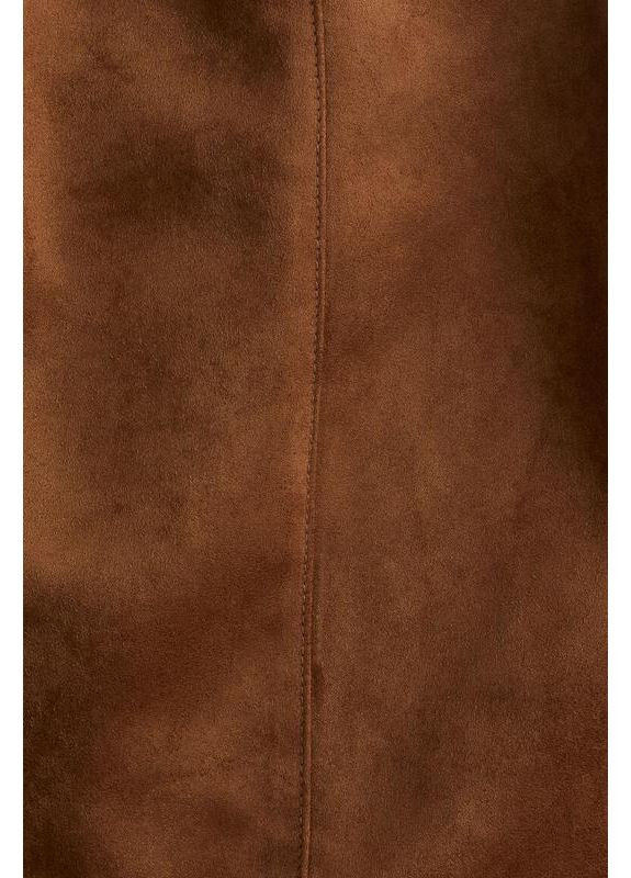 Коричневая короткая женская коричневая юбка с высокой талией, размер на бирке 40 H&M