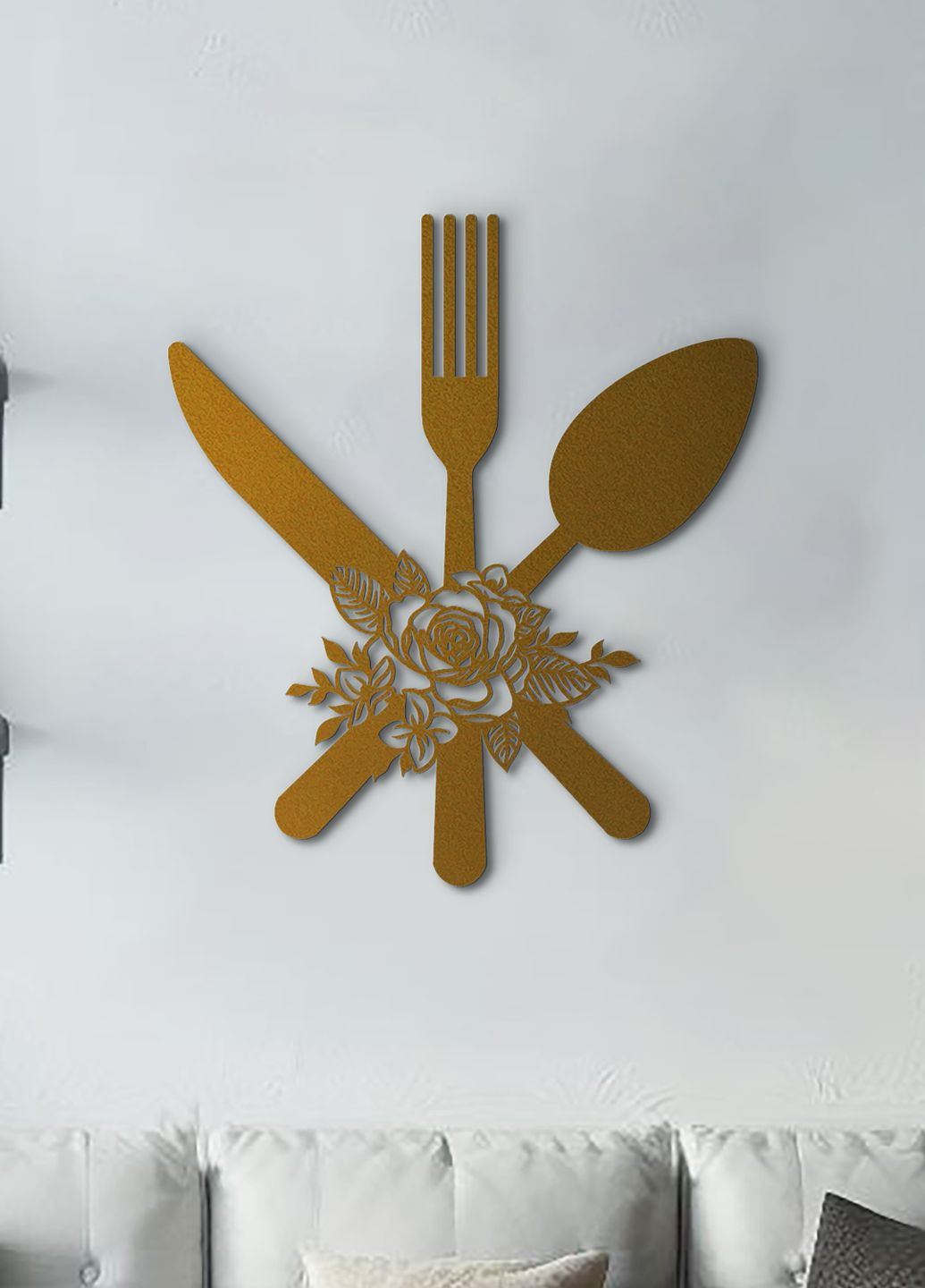 Сучасна картина на кухню, декор в кімнату "Столові прибори", оригінальний подарунок 20х23 см Woodyard (291882476)