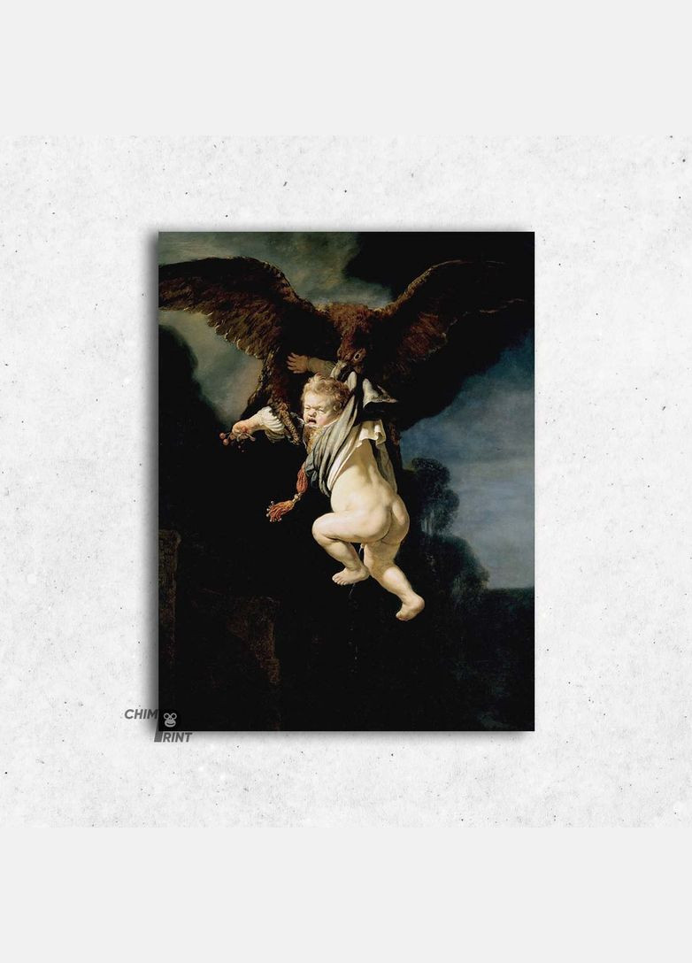 Печать на холсте Угон Ганимеда Рембрандта 70x100 No Brand (346495013)