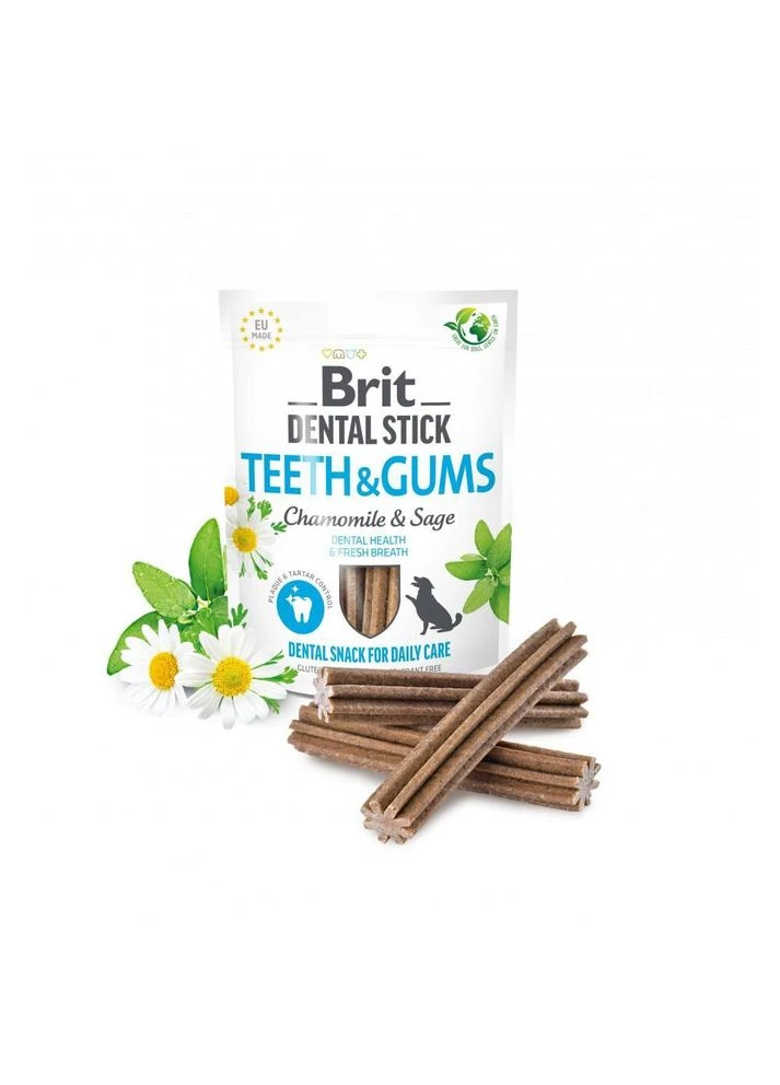 Ласощі Brit Dental Stick Teeth and Gums для дорослих собак з ромашкою та шавлією для здоров я ясен і зубів 7 ш Brit Care (388184940)
