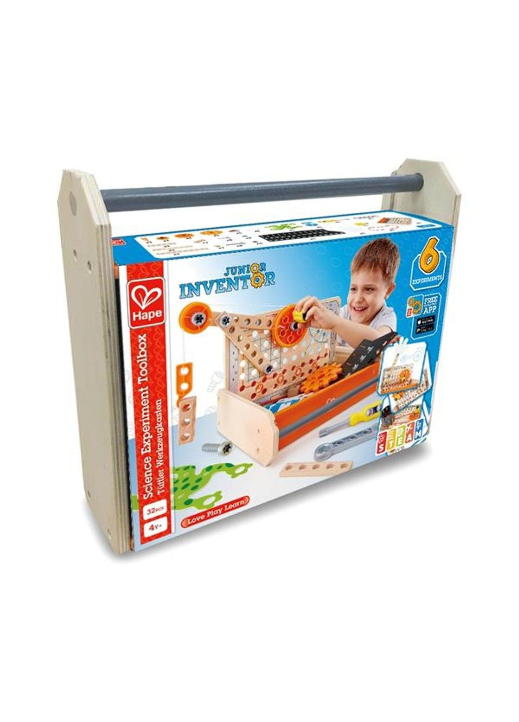 Конструктор Junior Inventor Инструменты для экспериментов 32 эл. (E3029) Hape (331296473)