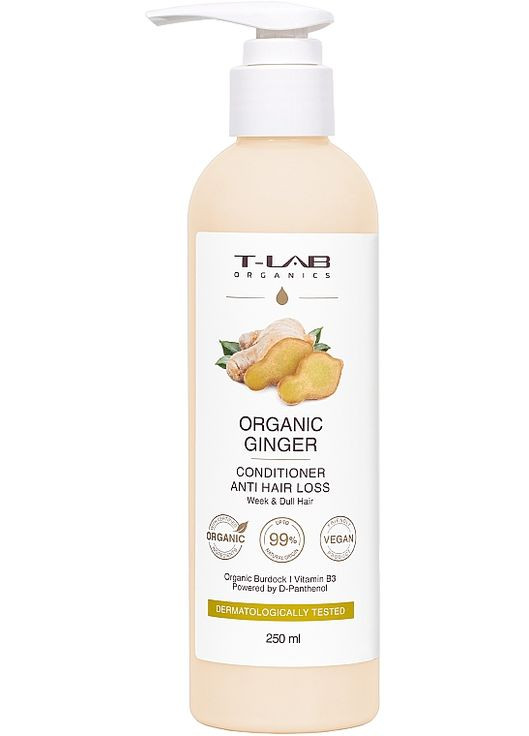 Кондиціонер для ослабленого та тьмяного волосся Organics Organic Ginger Conditioner 250ml (1103850-31023915) T-Lab Professional (368615821)