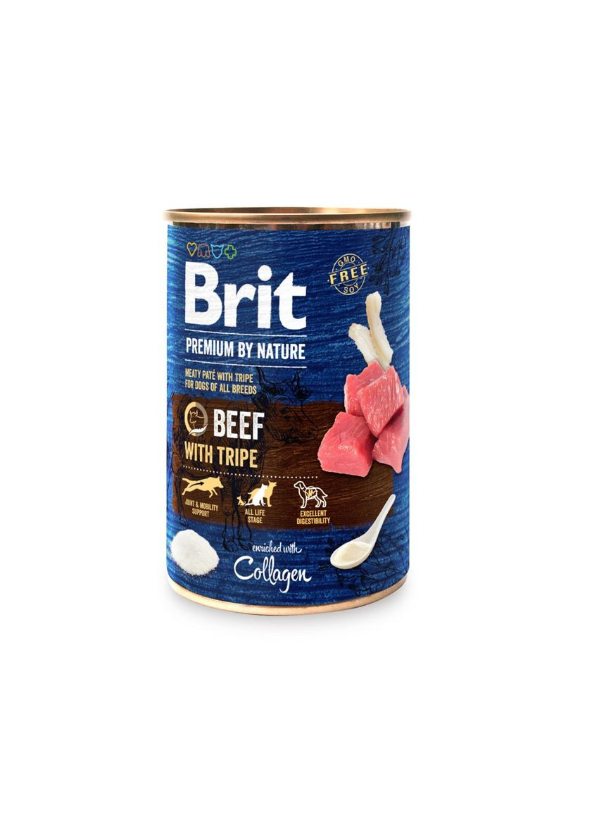 Корм для собак Premium By Nature Beef with Tripe 400г, з яловичиною Brit (292259681)