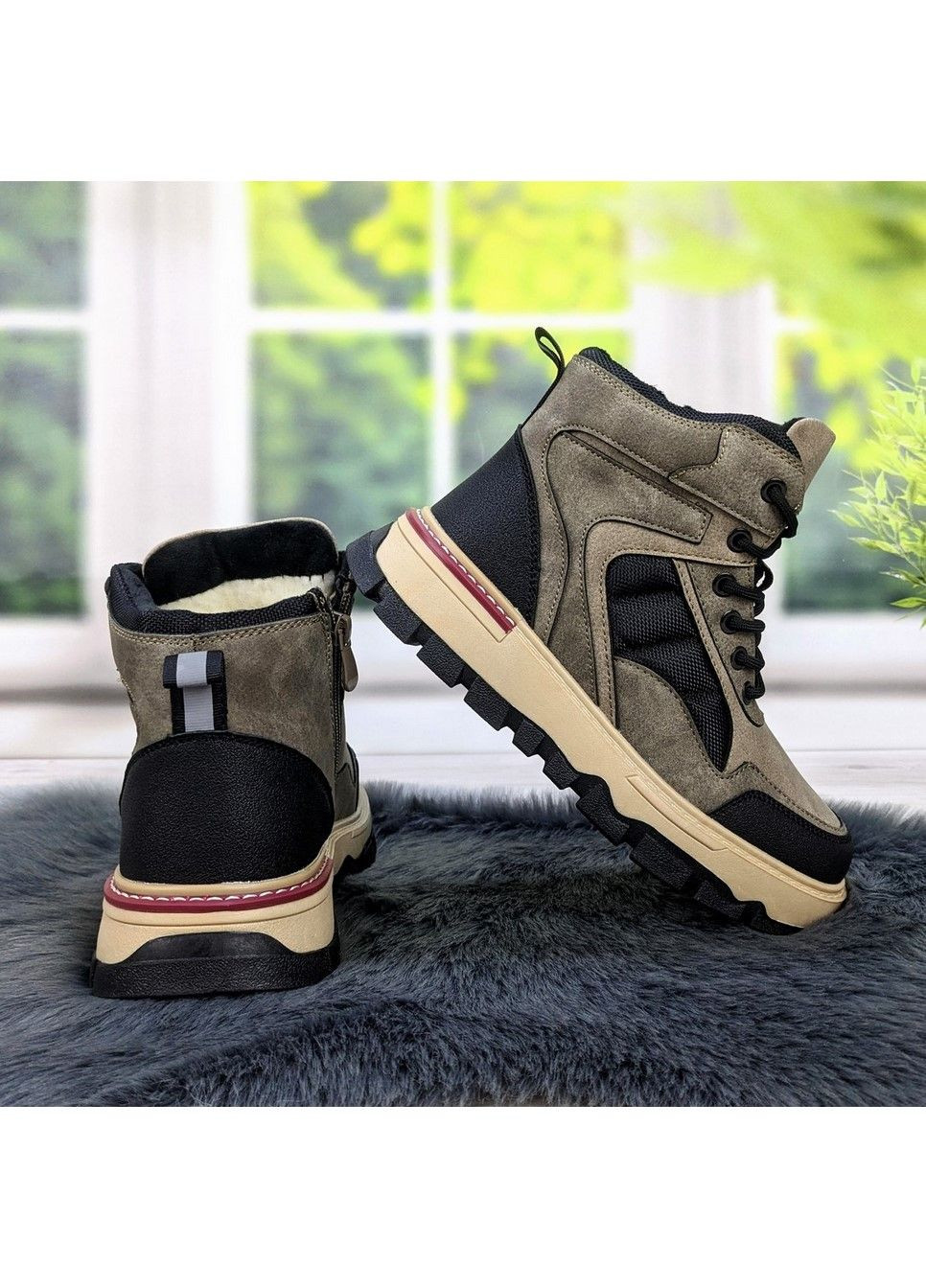 Коричневые повседневные зимние ботинки зимние подростковые для мальчика Paliament