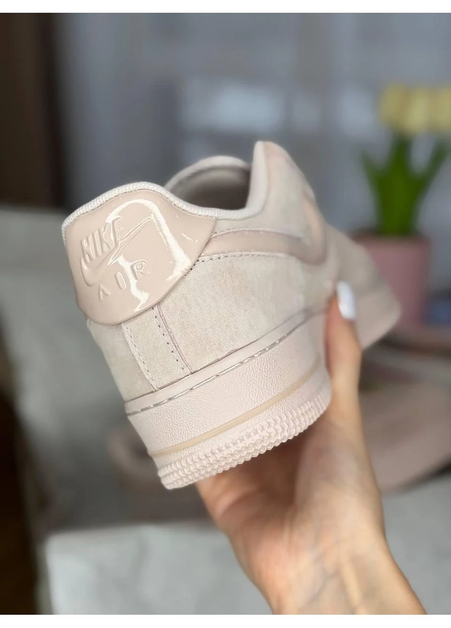 Сіро-бежеві кросівки чоловічі демісезон No Brand Air Force 1 '07 Pink Найк Аир Форс 1