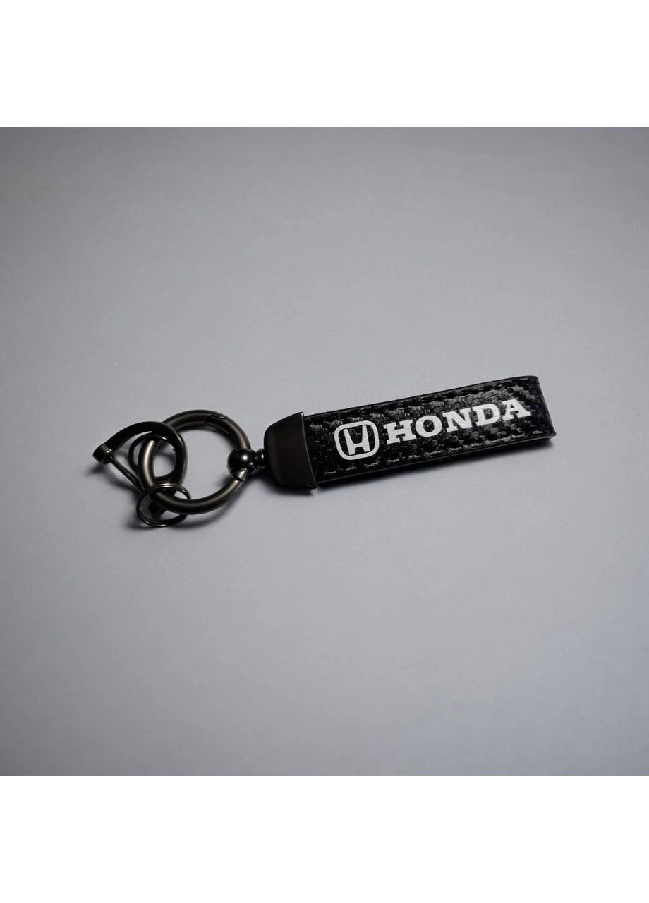 Брелок автомобильный кожаный с карабином Honda, экокожа и металл. No Brand (346498391)