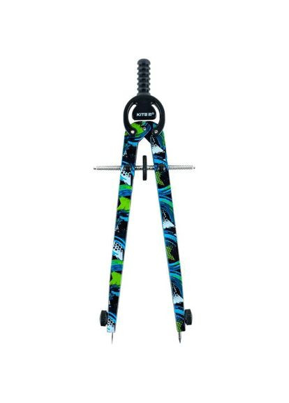 Циркуль металевий Kite з принтом та запасним грифелем для креслення та малювання. ProDobro (367101658)