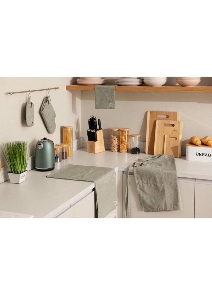 Фартух кухонний Oliver ART-12-OG 63х76 см зелений Ardesto (336148168)