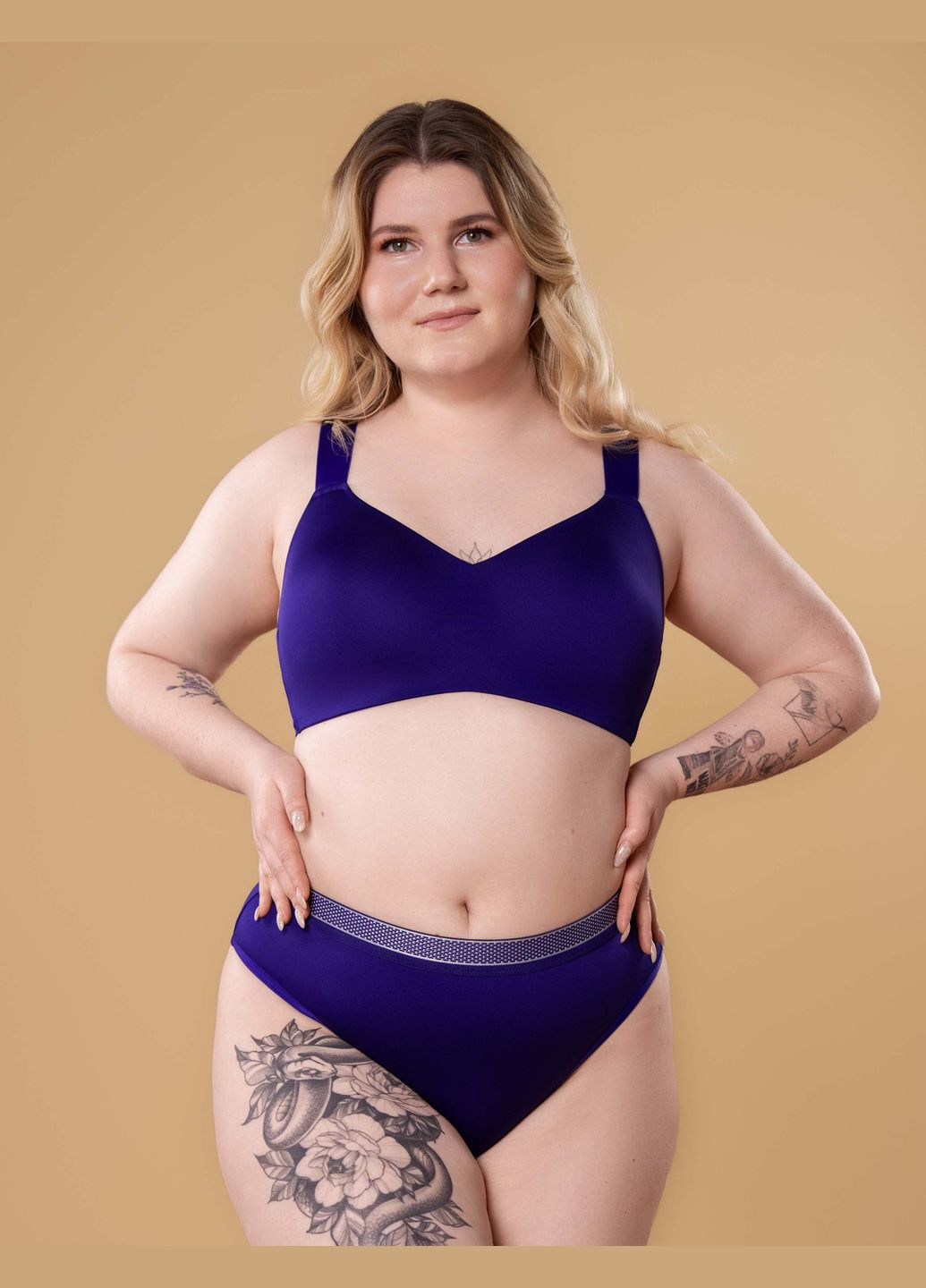 Фіолетовий бюстгальтер slz27401041 фіолетовий з формованою чашкою без кісточок Brabrabra без кісточок мікрофібра