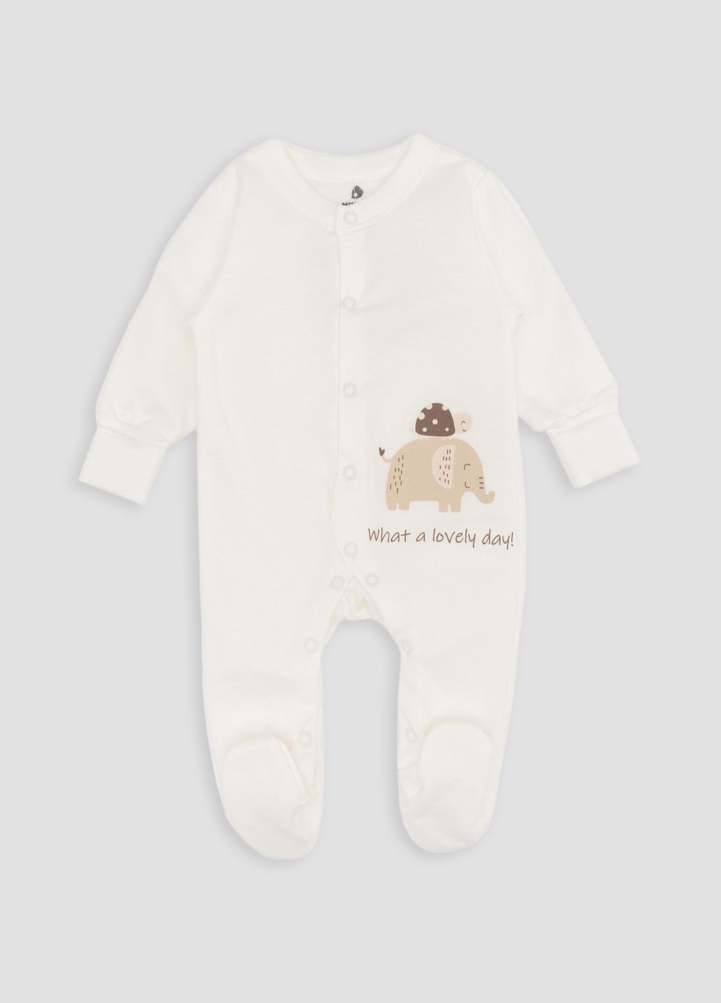 Комбинезон ясли для новорожденных цвет молочный ЦБ-00258528 Minikin (306831552)