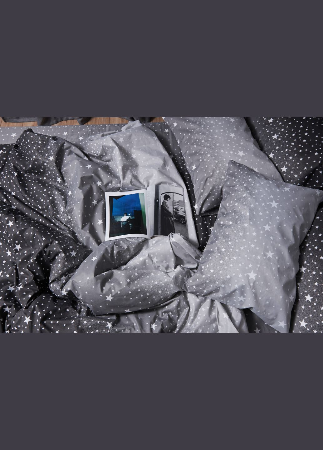 Комплект постільної білизни Микросатин Premium «» двоспальні 175х210 наволочки 2х70х70 (MS-820005117) Moon&Star starry night (293148258)