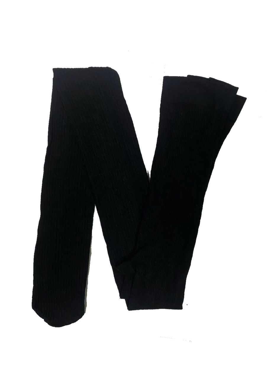 Колготки в рубчик для дівчинки 0992268 чорний H&M (367020194)