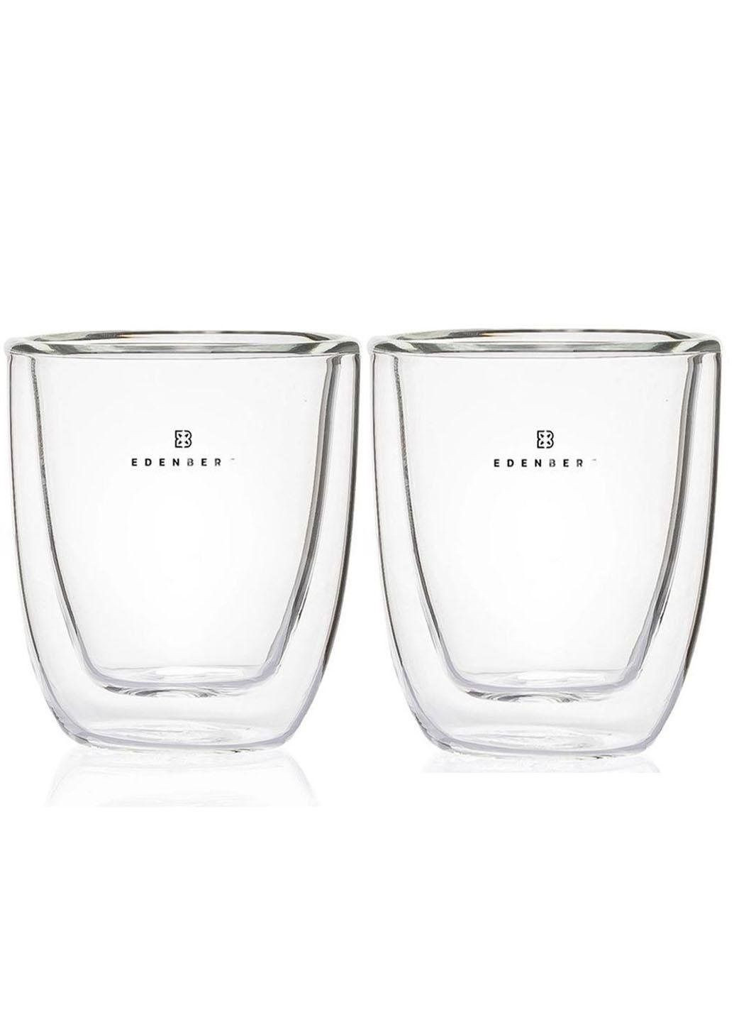 Набір скляних стаканів з подвійними стінками 200 мл 2 шт. Edenberg eb-19513 (289552606)
