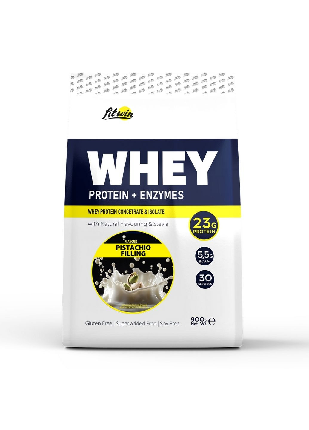 Протеин Whey Protein + Enzymes, 900 грамм Фисташка FitWin (315872569)