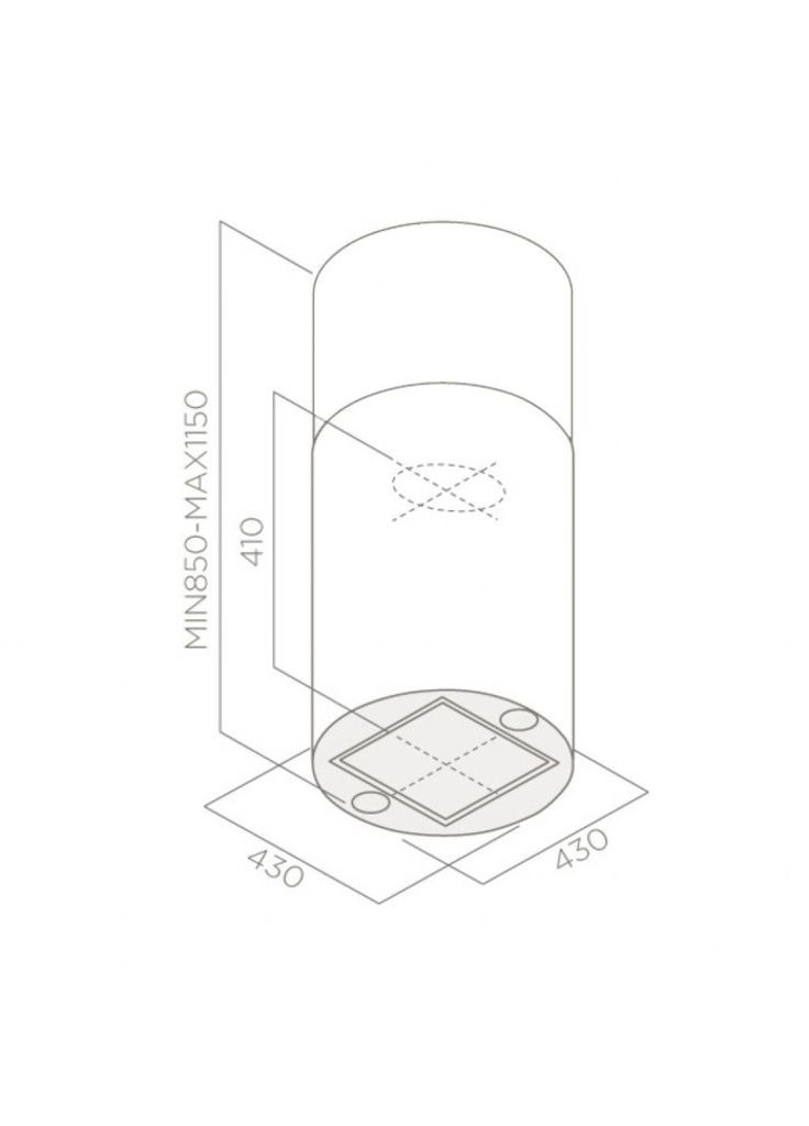 Витяжка кухонна (m430506) ELICA TUBE PRO ISLAND IX/A/43 (369017156)