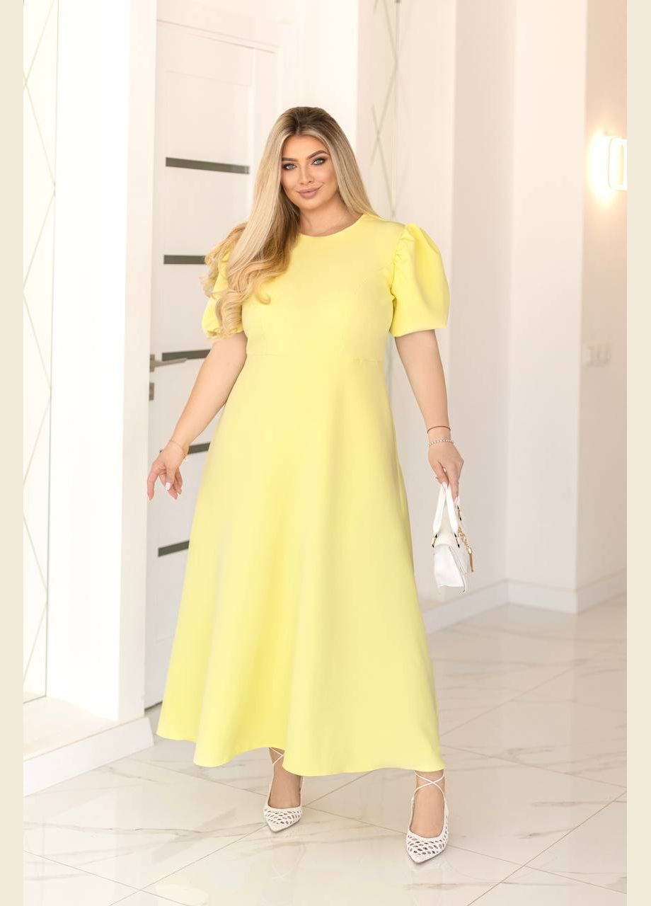 Жовтий повсякденний сукня жіноча а-силует Гермес однотонна