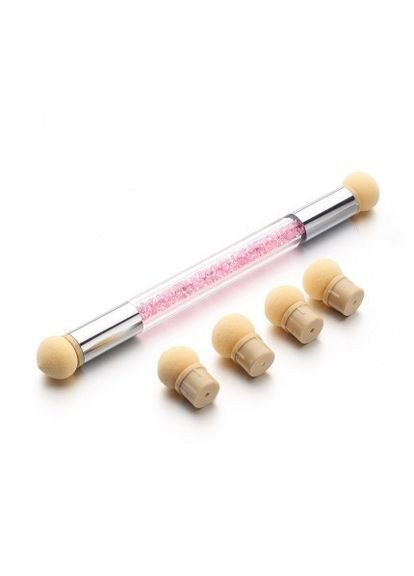 Аеропуффінг для дизайну нігтів (аплікатор для градієнта) поролонова кисть з насадками Global Fashion (313100132)