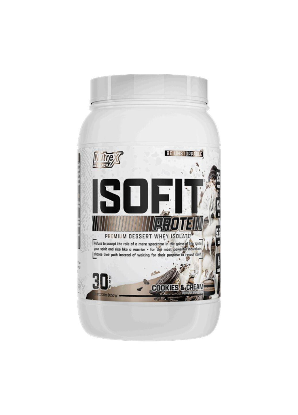 Сывороточный изолят Isofit 30srv Cookies Cream белковый порошок для наращивания мышц и восстановления энергии Nutrex (368987962)