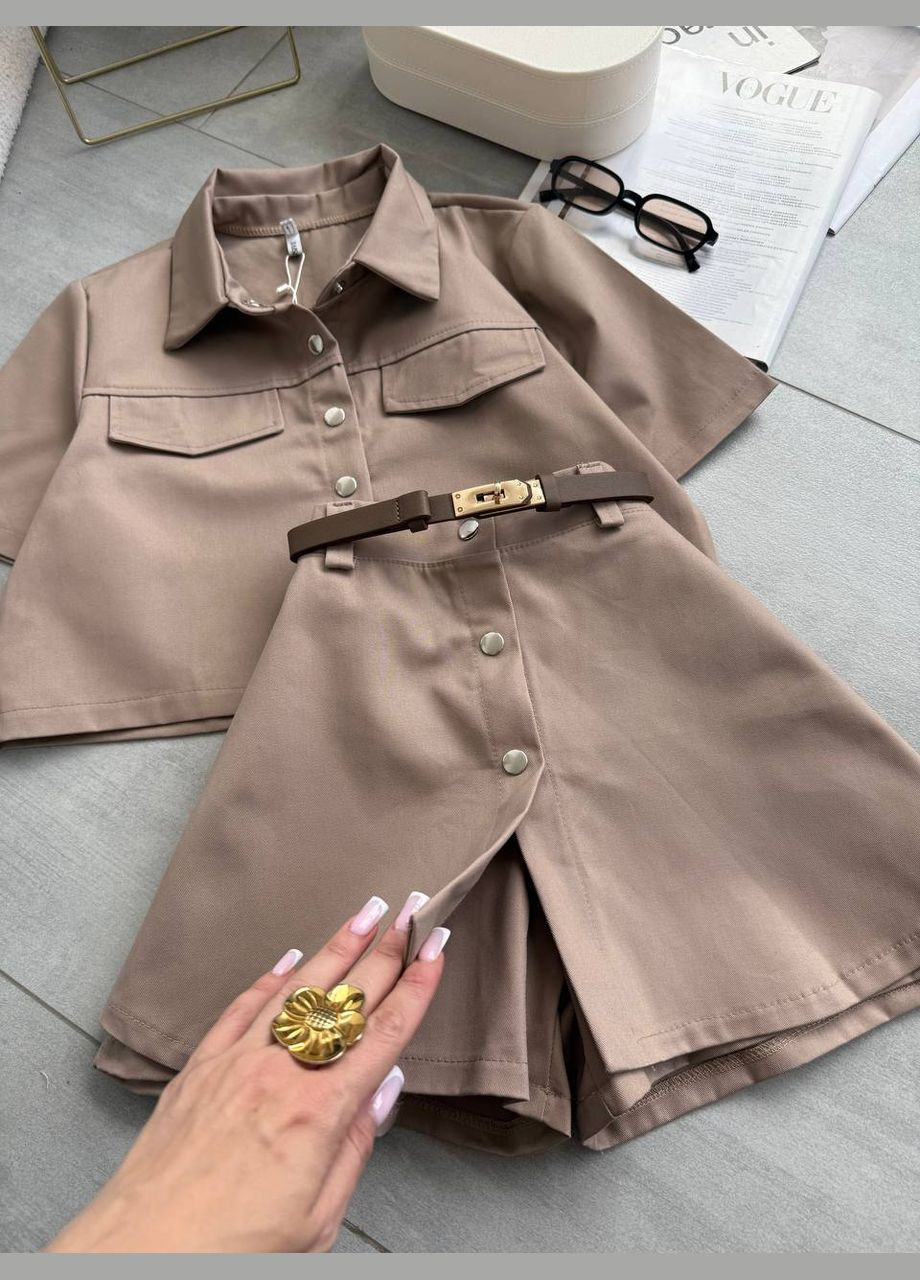 Стильний костюм укорочений піджак та спідниця-шорти Style Point (335418420)