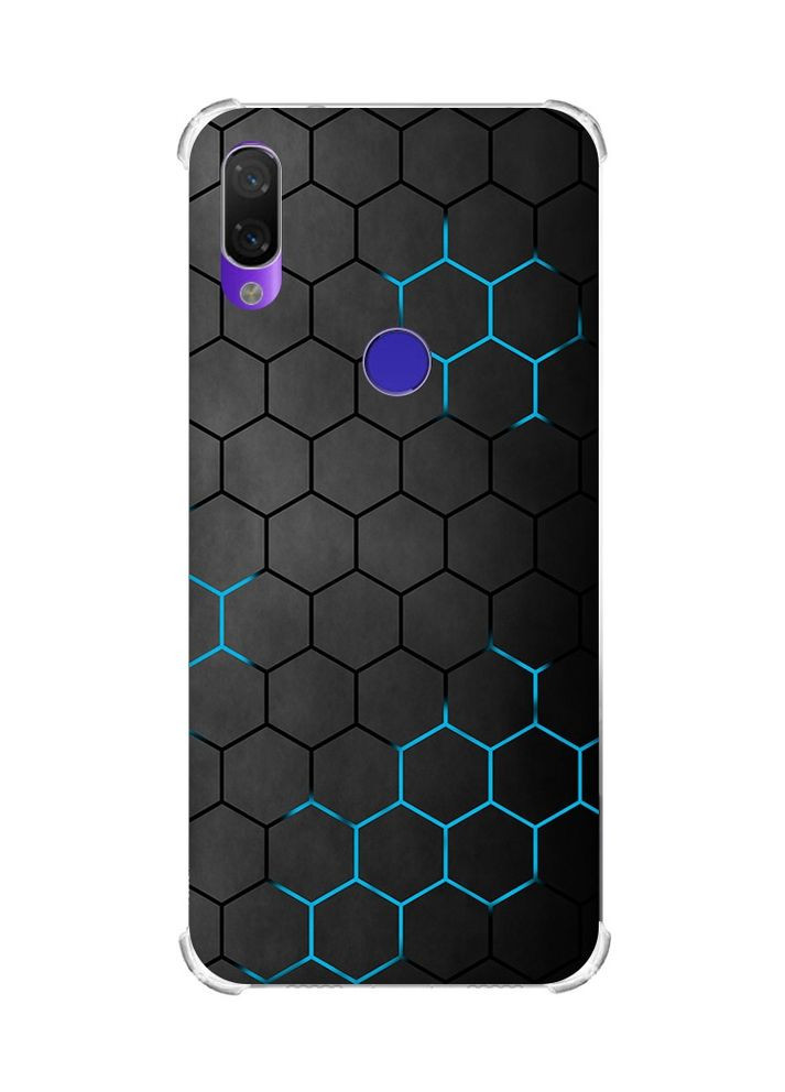 Чехол с утолщёнными углами на Xiaomi Redmi Note 7/Note 7 Pro:: Фон Соты (принт 359) Creative (355389047)