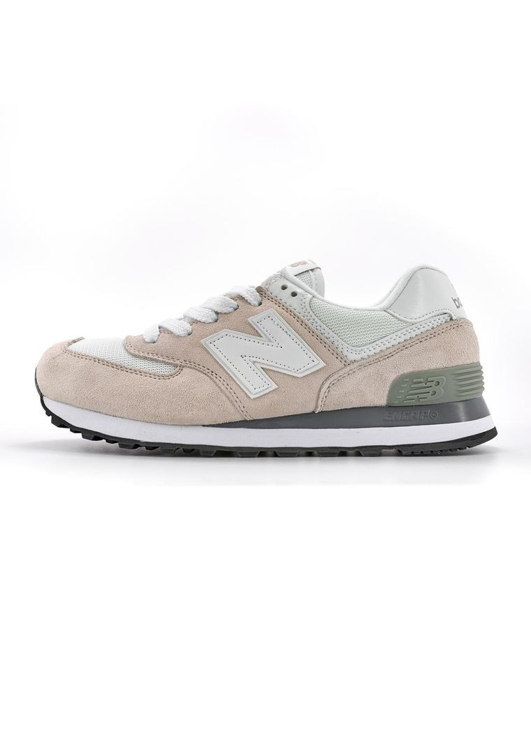 Бежевые демисезонные кроссовки мужские new balance 574 light beige v2 нью беланс 574 No Brand