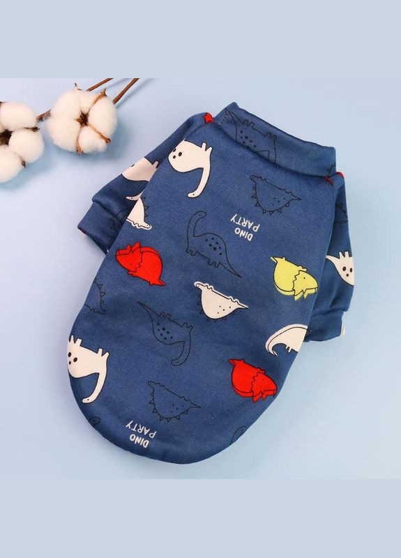 Пуловер для котів Pet Style "Динозаври" Синій XS No Brand - (323236232)