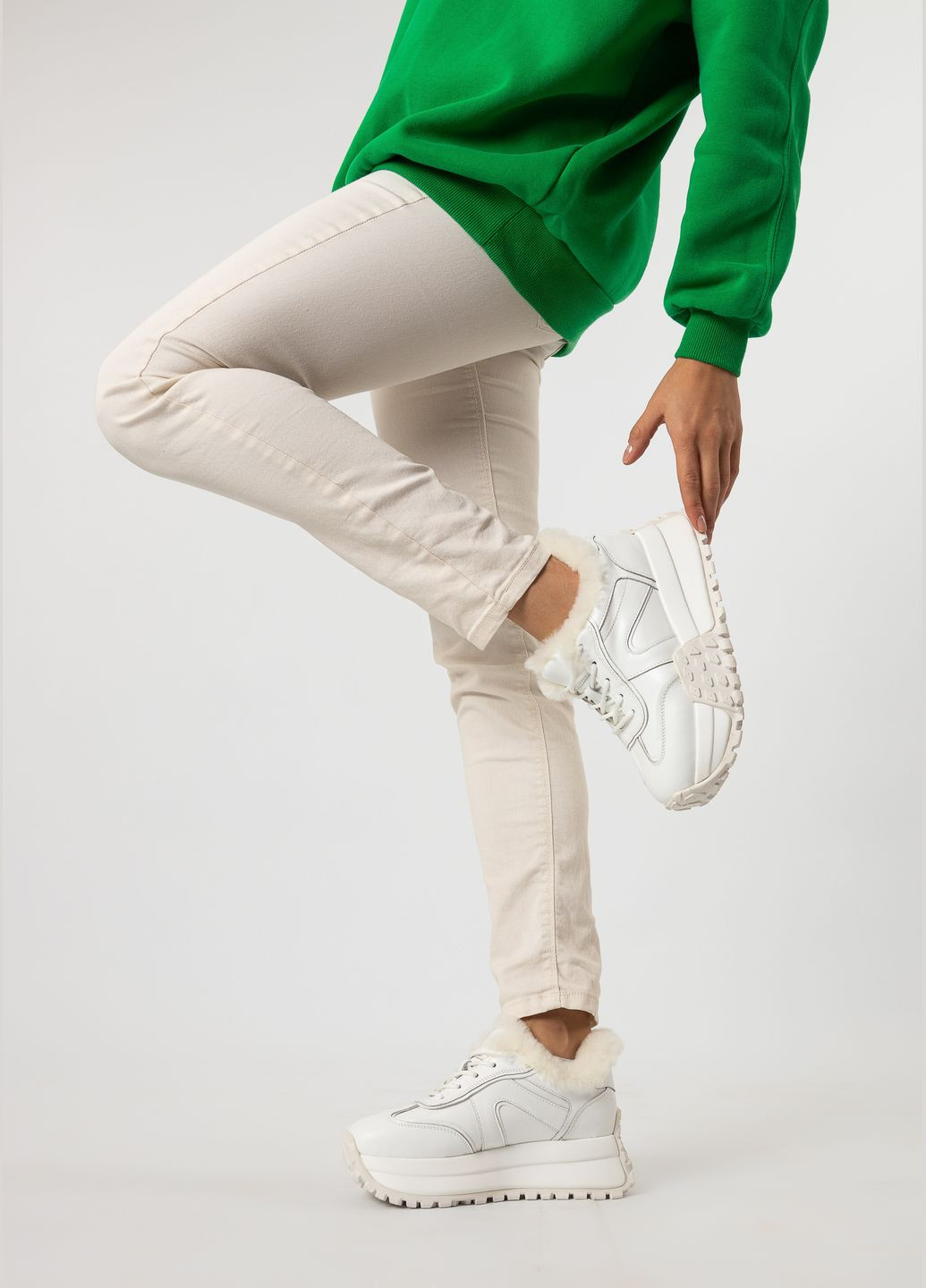 Кроссовки (1894Ц) Aimeini белые зима (328914618)