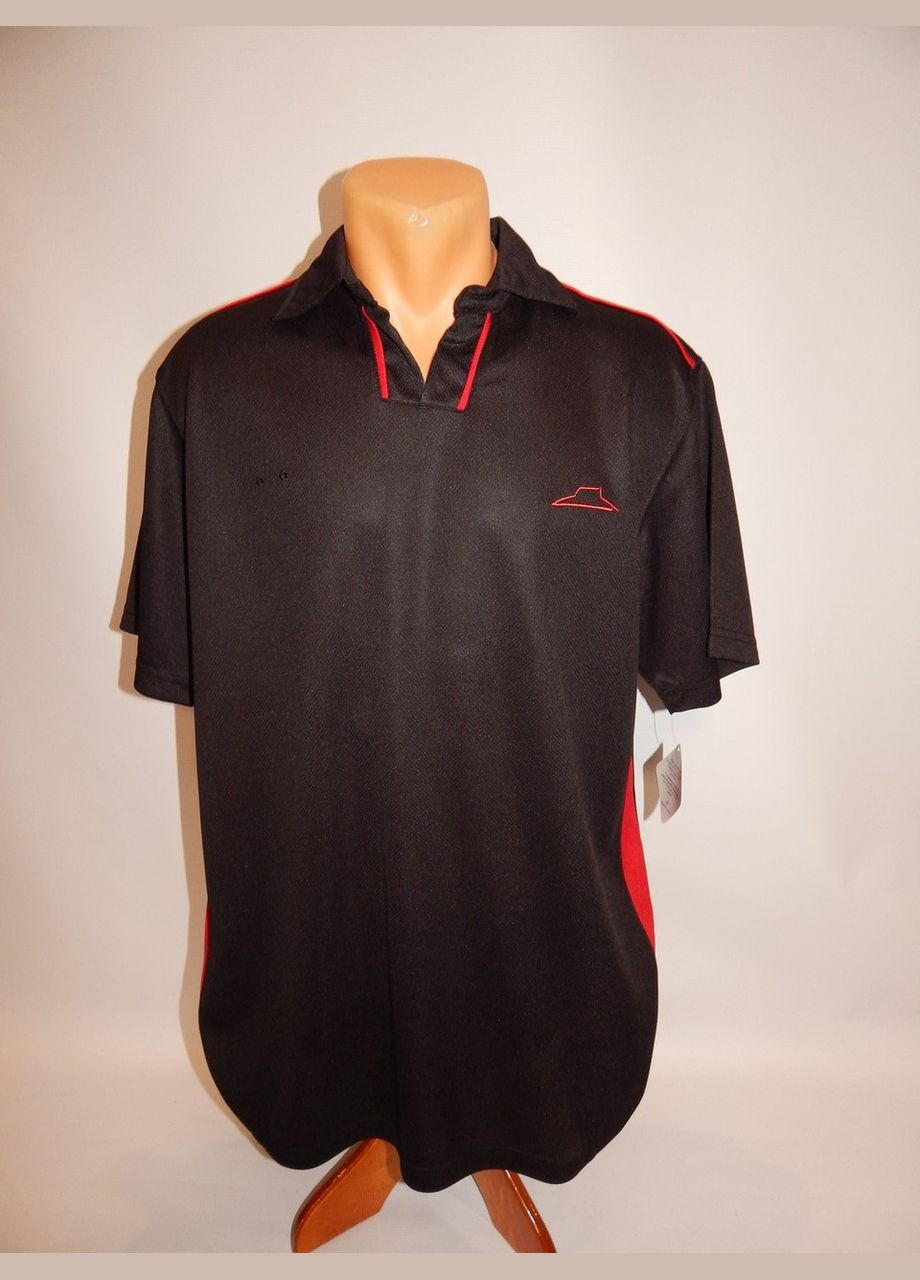 Чорна чоловіча футболка поло pizza hut р. 50 022ф No Brand