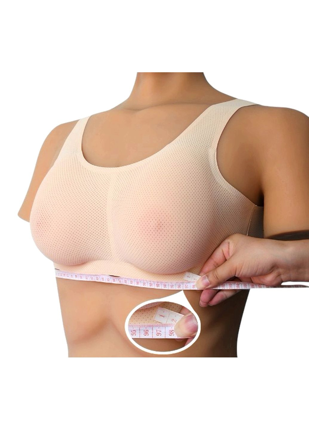 Протезы молочной железы силиконовые 380 г*2шт + бюстгальтер-топ после мастэктомии L чашка C No Brand 8233 (329445578)