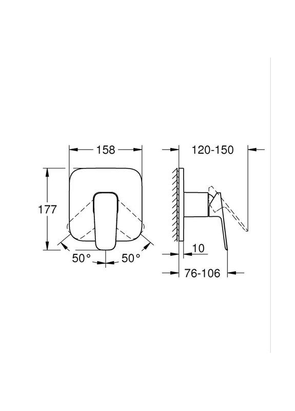 Одноважільний змішувач для душу Cubeo (1017772430) Grohe (369933576)