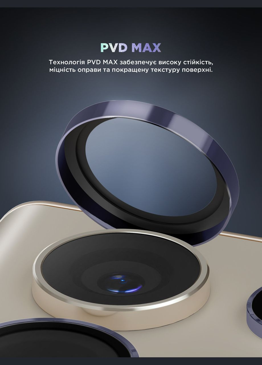 Защитное стекло для камери Supreme Black Icon для Samsung S24 Ultra Violet Titanium (ARM76605) PTR ArmorStandart (327887432)