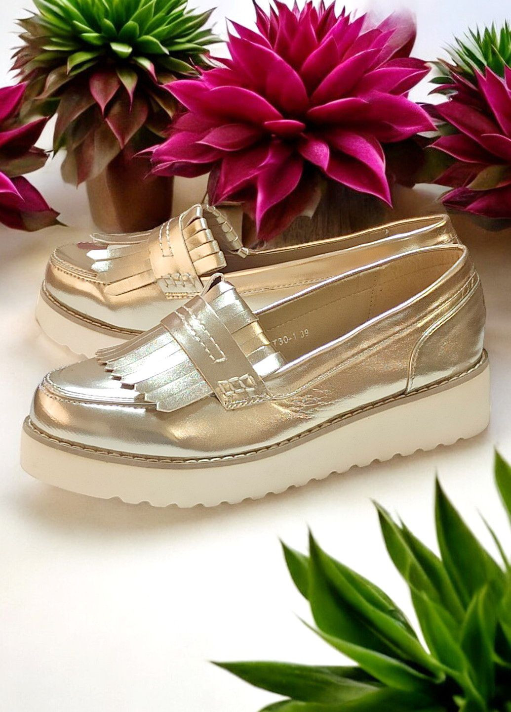 Kamengsi Лоферы на платформе для женщины 30 золотые лоферы золотой з искусственная кожа, — демисезон (299153834)