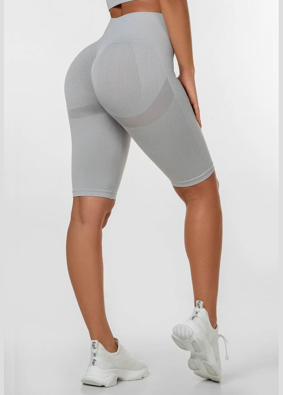 Велосипедки спортивні з ефектом пуш-ап, світло-сірого кольору, розмір S Trends (330245413)