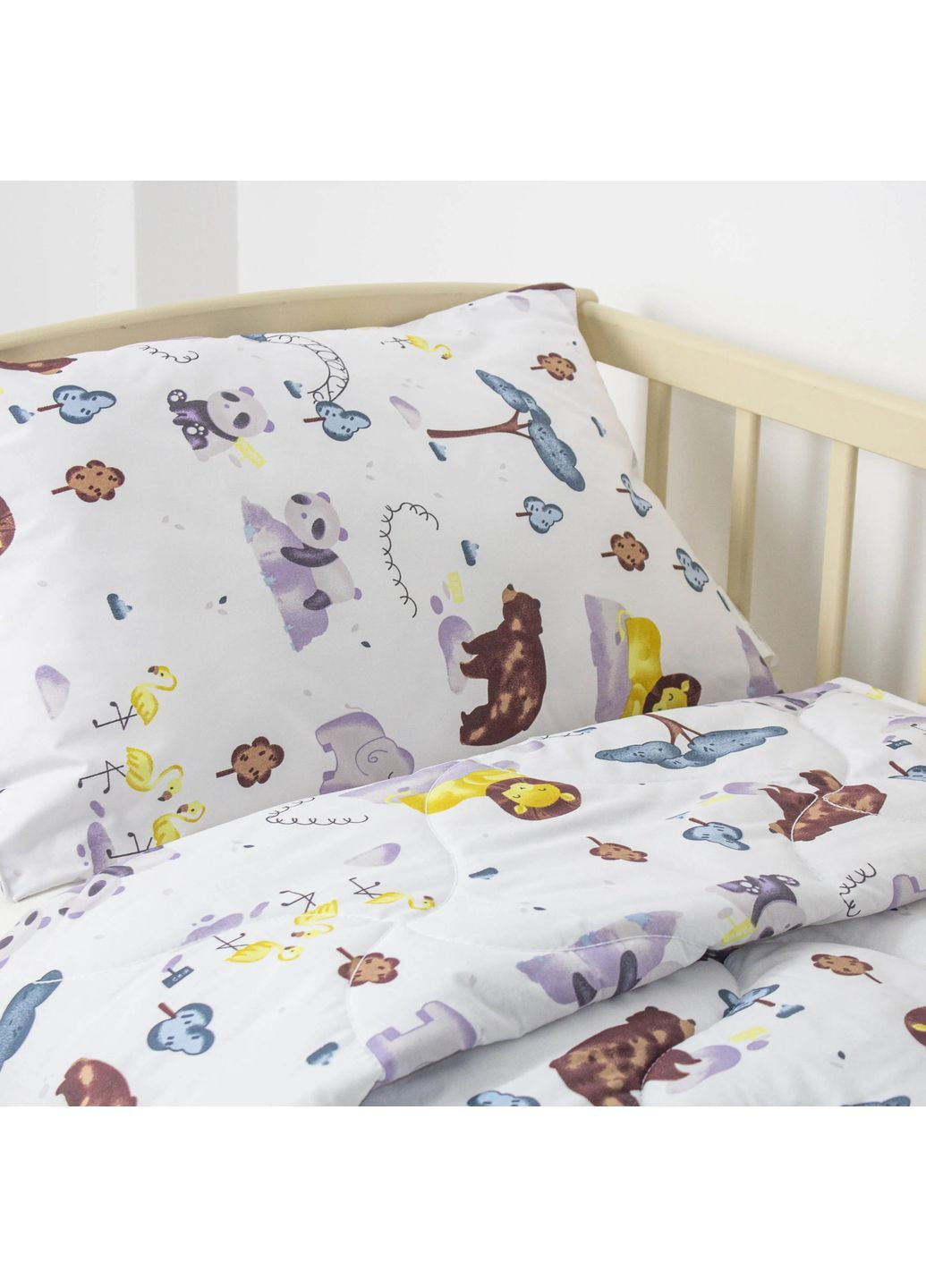 Дитяча ковдра 105*140 см, 250 гр/м2 гіпоалергенна LITTLE FRIENDS Happy Forest Білий (29890105140) ТЕП (368157368)