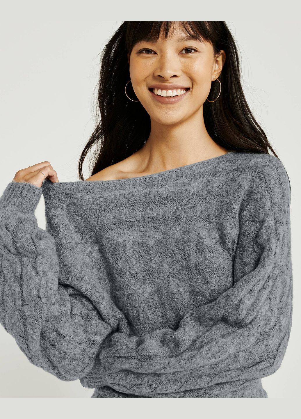 Серый демисезонный свитер женский - свитер af6185w Abercrombie & Fitch