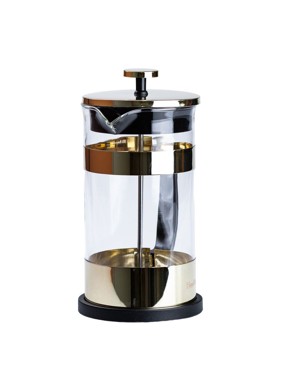 Заварник для чаю 1 літр френч пресом скляний Золотий HP33538GL TS Kitchen (321997759)