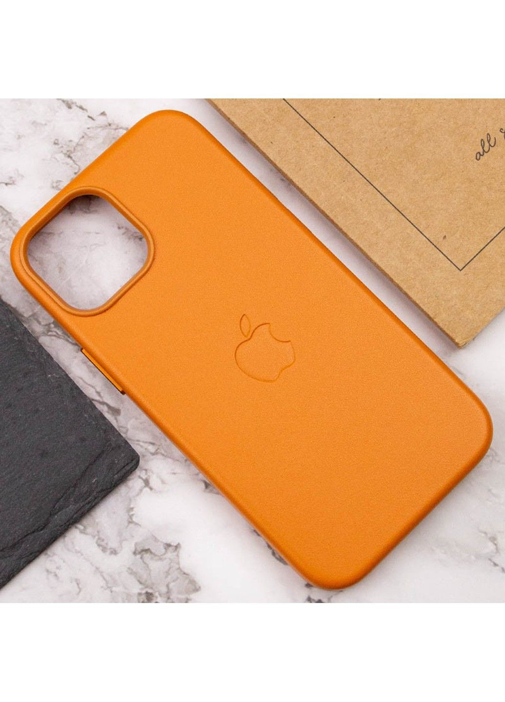 Шкіряний чохол Leather Case (AAA) with MagSafe для Apple iPhone 13 (6.1") Epik (292314060)