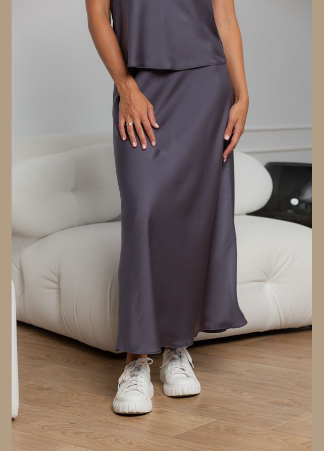 Темно-серая вечерний юбка 24.2368 46(l)-48(xl) темно серый AKSAN