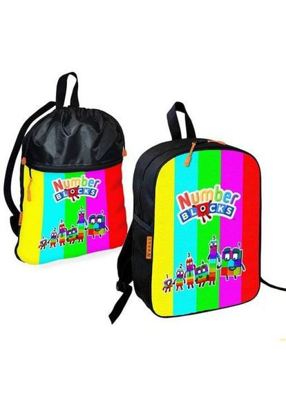 Школьный рюкзак детский Numberblocks + Сумка для обуви спортивной формы рюкзак-мешок мальчику (2199) (1330358) Brand (368865348)