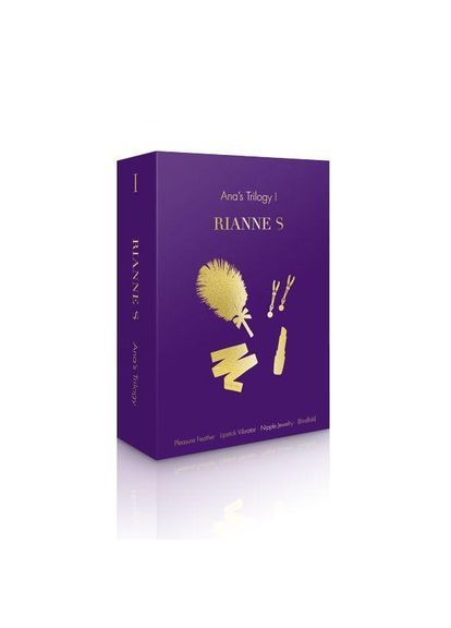 Романтичний подарунковий набір RIANNE S Ana's Trilogy Set I: помада-вібратор, затискачі, пов'язка No Brand (372018886)
